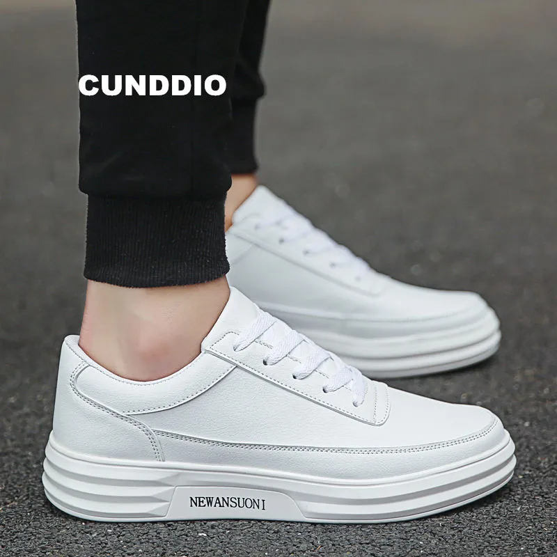 

Men fashion casual shoes Leather men sneakers Platform apartment men four seasons Leisure Unisex White black red zapatos hombre