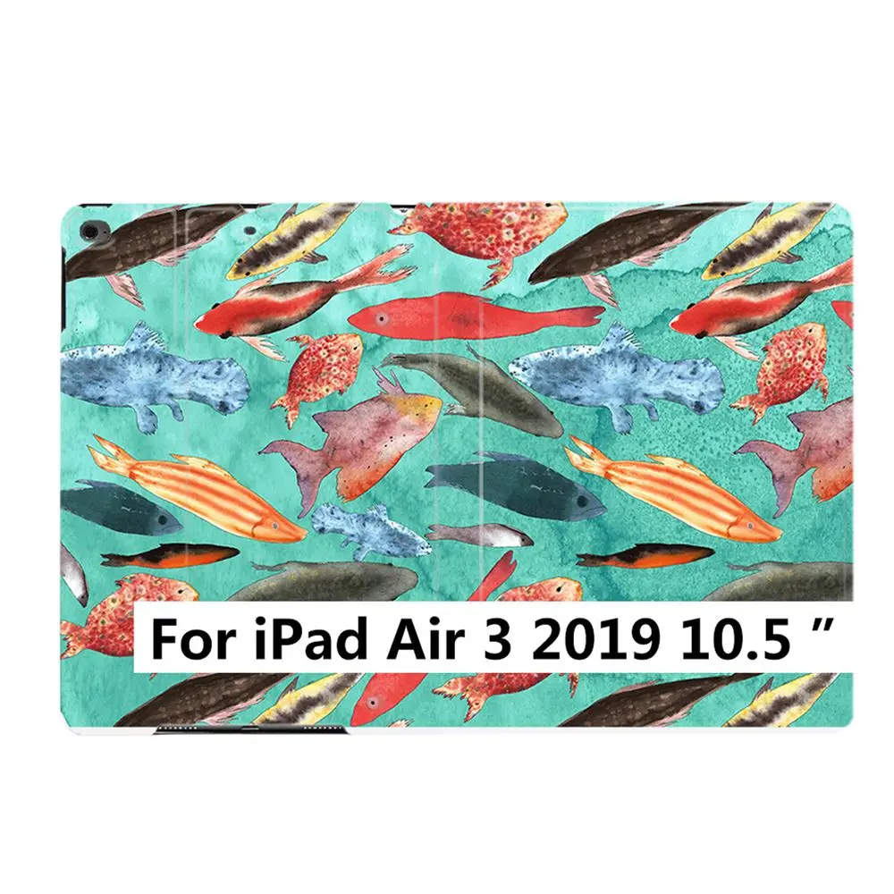 Умный чехол-подставка для iPad Air 2 3 9," 5 6th 7th 10,2" 10," PRO Mini 4 5 с морскими животными из искусственной кожи - Цвет: For iPad Air 3 2019