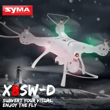 Syma X8SW-D Регулируемый Электрический радиоуправляемый вертолет 720 P камера Wifi FPV RC Квадрокоптер RTF Дрон режим высоты игрушки подарок для ребенка