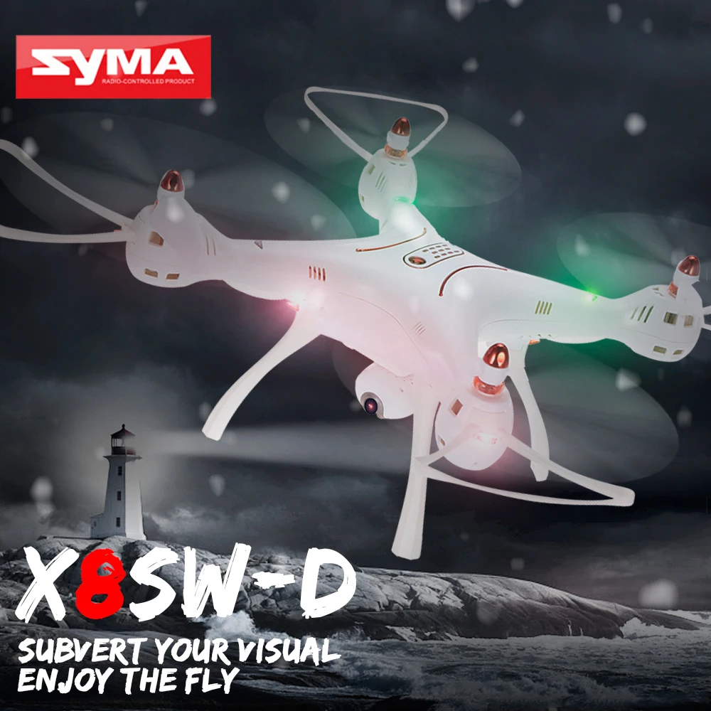 

New Syma X8SW-D Adjustable Electric RC Helicopter 720P Camera Wifi FPV RC Quadcopter RTF Drone Altitude Mode Toys Gift for Child