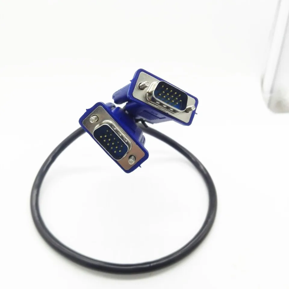

30cm 50cm VGA Cable Male to Male Braided Shielding High Premium HDTV VGA computer TV display signal short cable 0.3m/0.5m/1.3m
