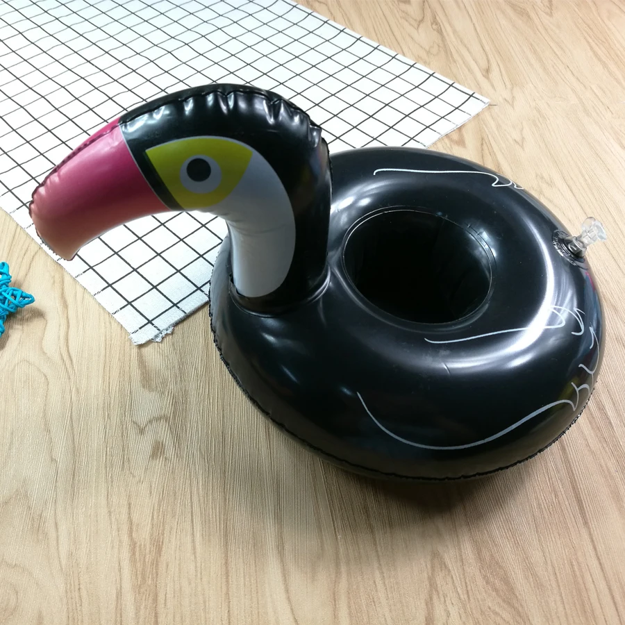 Summer 24 Styles Hawaii Luau Party Inflatable Flamingo Cup Holders Swimming Floating Swim PVC Pool Float Inflatable Drink DS19