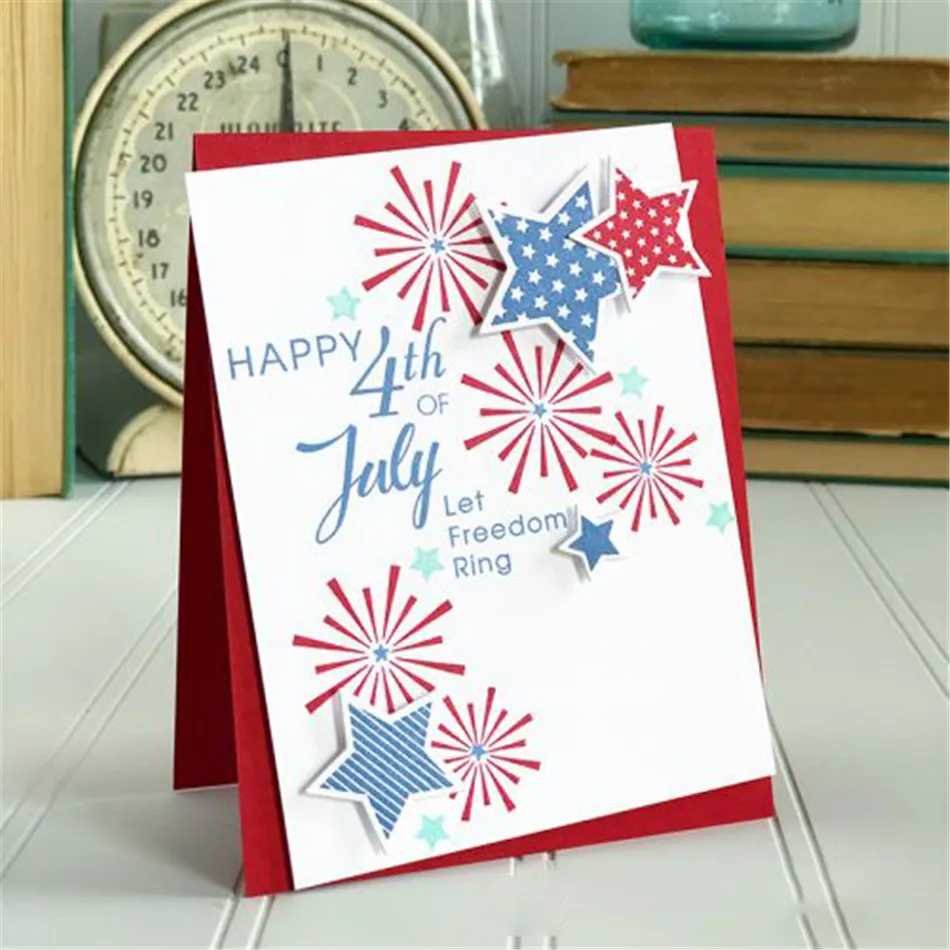 

Naifumodo Fireworks Metal Cutting Dies Stencil Scrapbooking Photo Album Decor Paper Card Making Decor DIY Embossing Crafts