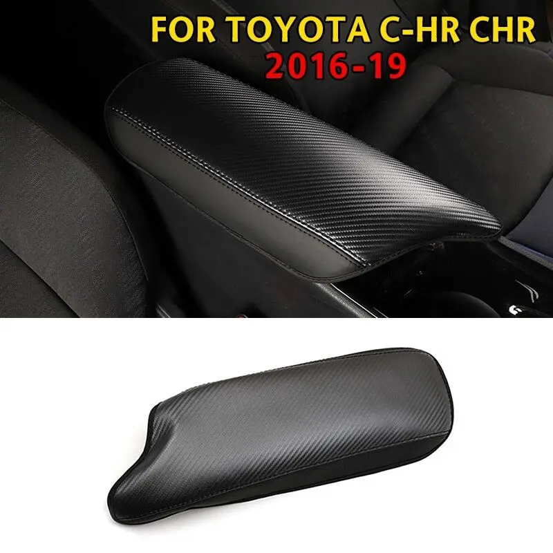 Черный интерьер подлокотник коробка декоративная крышка отделка для Toyota C-HR CHR- автомобильный подлокотник коробка декоративная крышка авто аксессуары