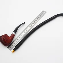 Портативная курительная трубка 410 мм длинная сигарная трубка держатель смоляные трубки аксессуары для кальяна Подарочная коробка табачная деревянная трубка LF10