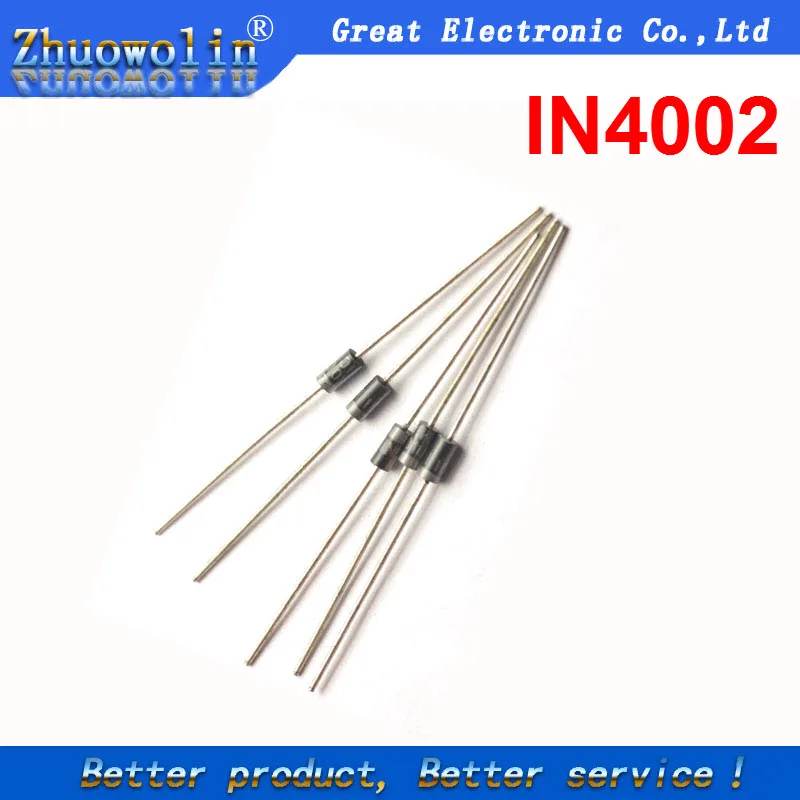 100PCS/Lot IN4002 1N4002 1A 100V DO 41 Rectifier Diode-in Diodes from ...