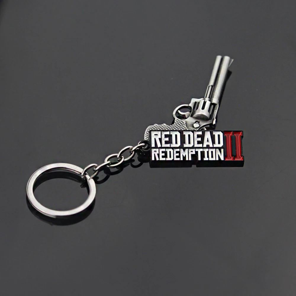 Red Dead Redemption 2 видео брелок с рисунком из игры 3D модель пистолета логотипом