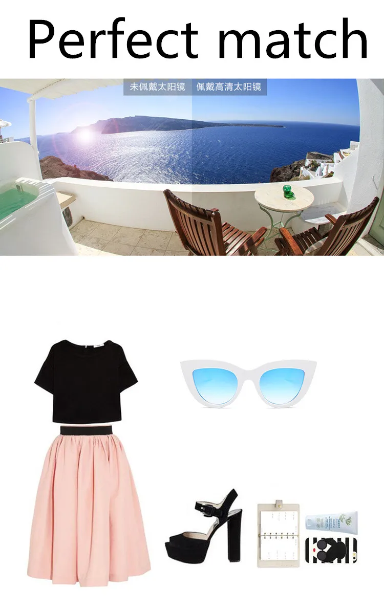 ASOUZ 2018 new fashion ladies cat eye sunglasses retro men's triangle UV400 glasses international high-end brand sunglasses (7)