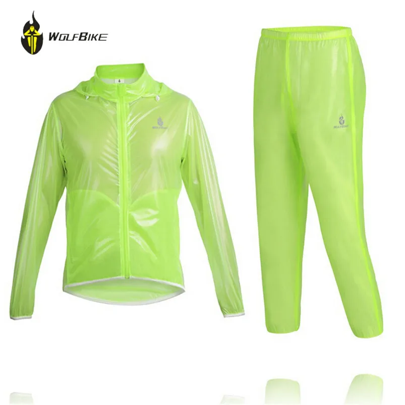 

WOLFBIKE Cycling Outdoor MTB Bicycle Jacket Poncho Raincoat Bicycle Coat Windproof Waterproof Bicycle Raincoat Jacket Sets