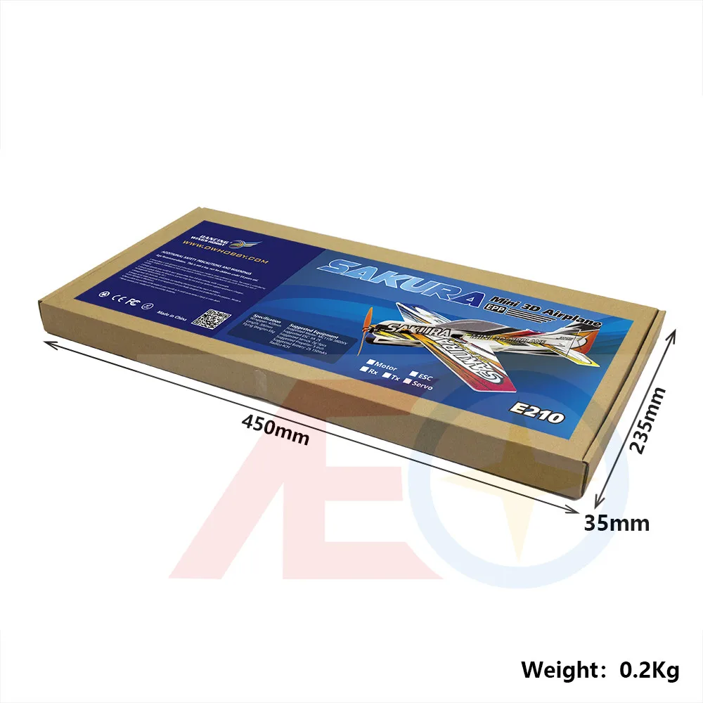 New EPP Foam Micro 3D Indoor Airplane SAKURA Lightest plane KIT (UNASSEMBLED )RC airplane RC MODEL HOBBY TOY HOT SELL RC PLANE