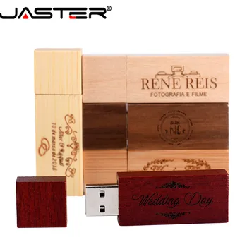 

JASTER hot selling laser engraving (free custom logo) wooden USB 2.0 thumb drive 4GB/8GB/16GB/32GB/64GB External Storage