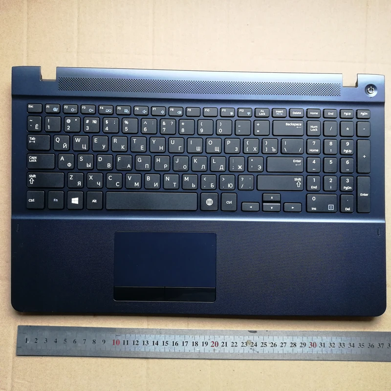 

Russian ru new laptop keyboard with touchpad palmrest for Samsung NP 450R5U 450R5J 450R5G 450R5Q BA97-04050C BA61-02272C