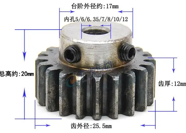 1pc Spur Gear pinion 1.5M 15T 1.5 mod gear rack 15 teeth bore 5/6/6.35/8/10/12 mm spur gear precision 45 steel cnc pinion