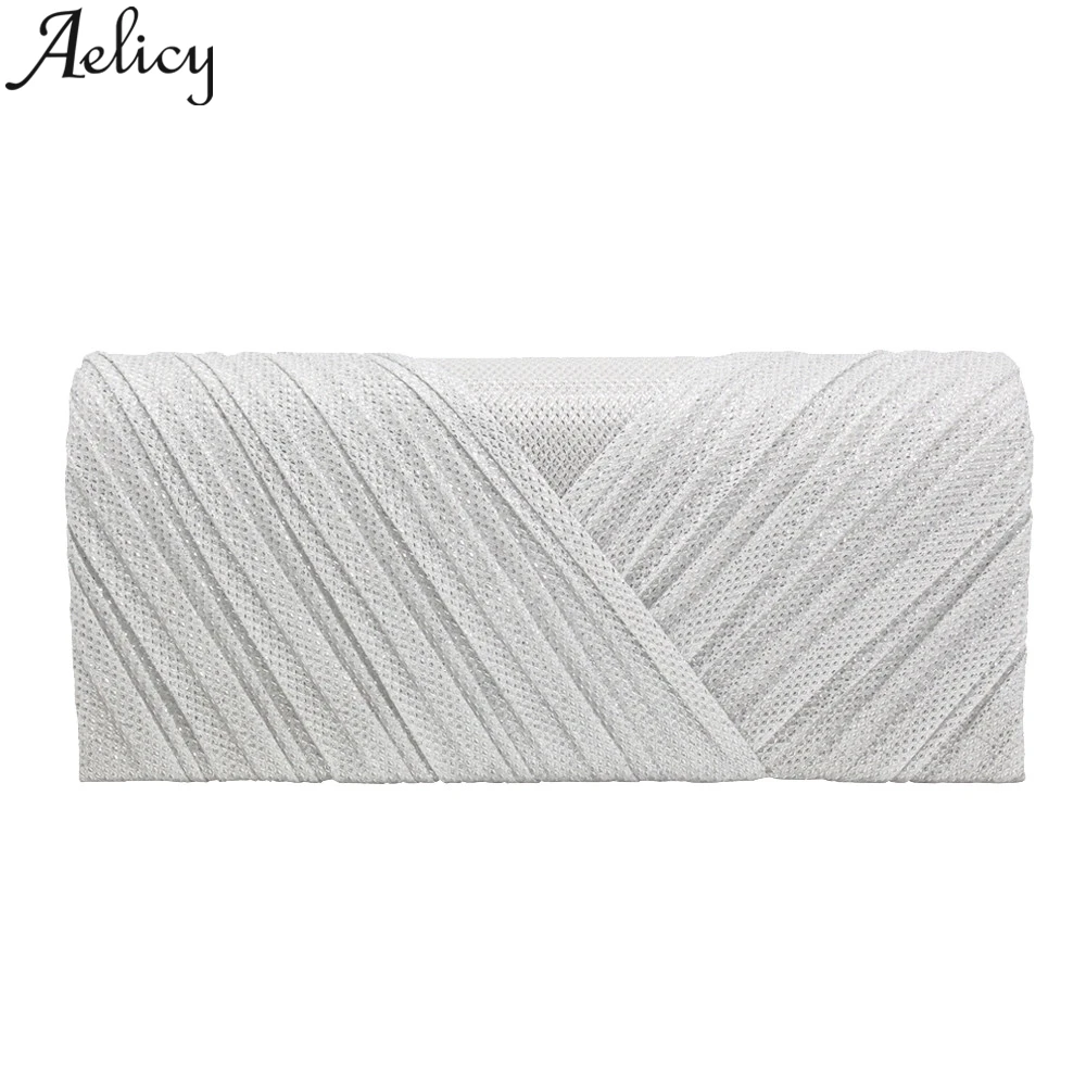 Aelicy Модные Женские однотонные Коктейльные Вечерние Сумочки с вышивкой и рюшами, женская сумка для телефона, вечерние клатчи, роскошные сумочки