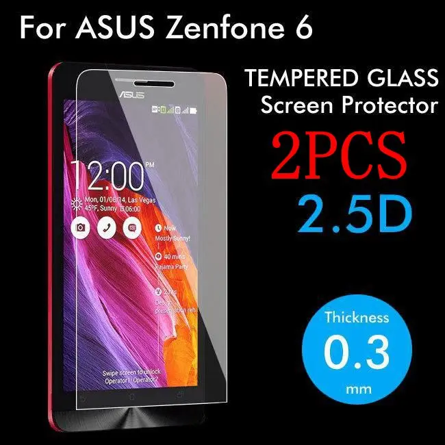 2PCS Tempered Glass For ASUS Zenfone 6 Screen Protector protective film | Мобильные телефоны и аксессуары