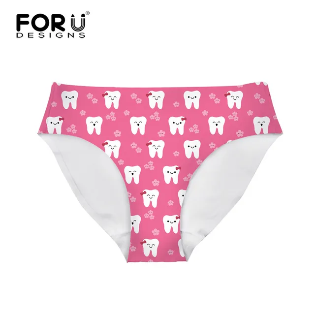 FORUDESIGNS Funny Dental Equipment Print Women Briefs Ultra thin