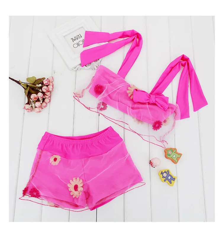 Для девочек biquni Maillot De Bain спортивный костюм для малышей Детская одежда для купания, летний комплект из двух предметов; купальник с юбкой девушка бикини пляжная одежда купальник sw143