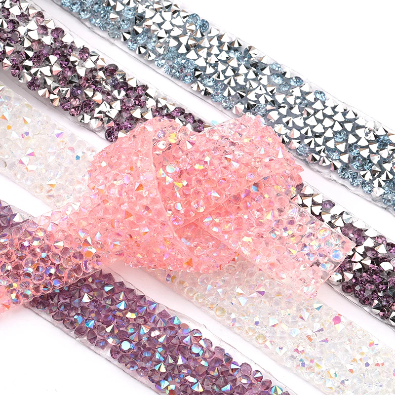 1 yard/lot width 15mm Many Colors Rhinestone Banding Crystal