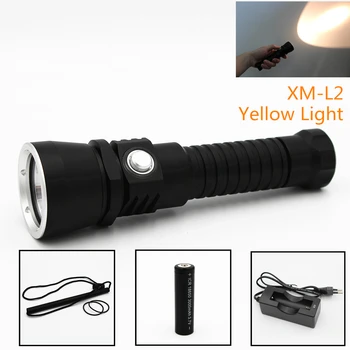 

Portable LED Diving flashlight XM-L2 1000LM Light Waterproof Underwater 100M Torch Lamp 18650 battery
