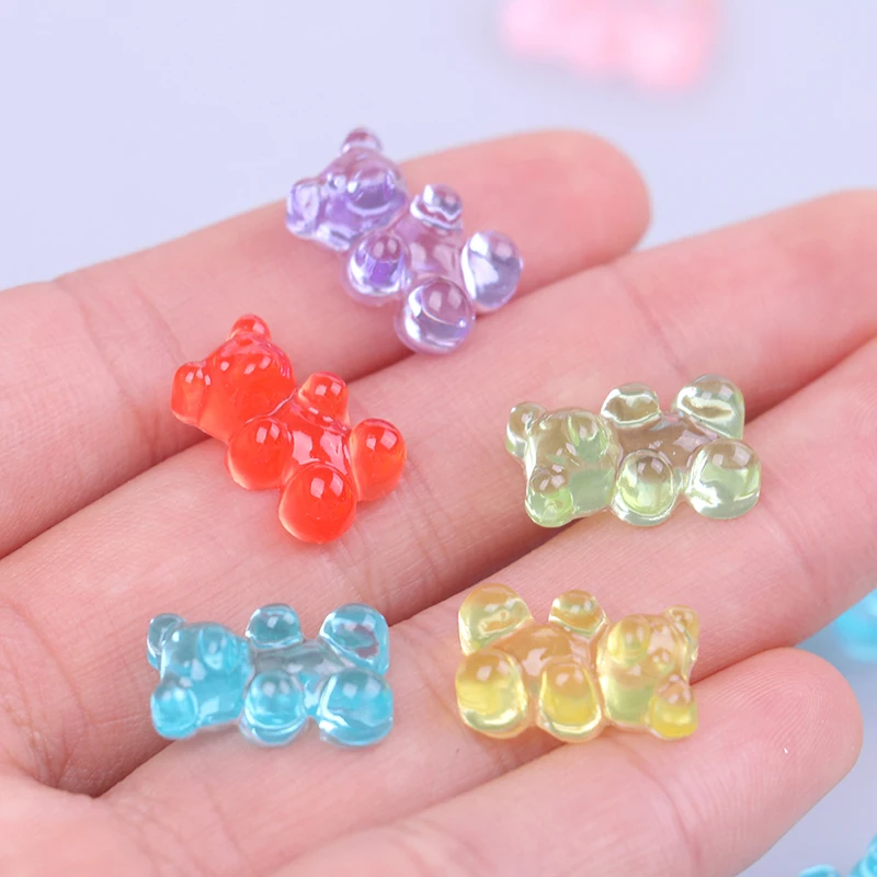 

New 10Pcs Simulated Bear Candy Polymer Slime Box Toy for Children Charms Lizun Modeling Clay DIY Kit Accessories for Kids Gift E