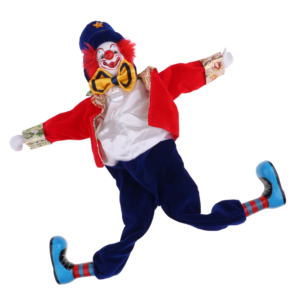 Funny Smile Clown Man Figure Doll Toy Halloween Decor Ornaments Birthday Gift 41cm #2 Porcelain Dolls Making
