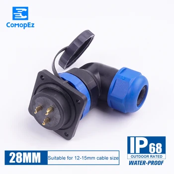 

Sp28 3pin 5pin 7pin 9pin 12pin 16pin 19pin 24pin Waterproof & Dustproof Aviation Connector,IP68, Plug And Socket,Wire Male Femal