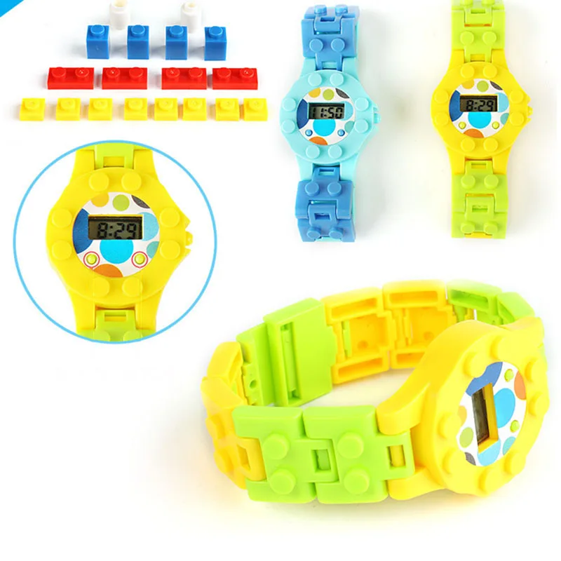 

Digital Watch Blocks Baseplate Compatible Legoed Mini Bricks Base DIY Educational Toys Figures Watch Base Sccjgl