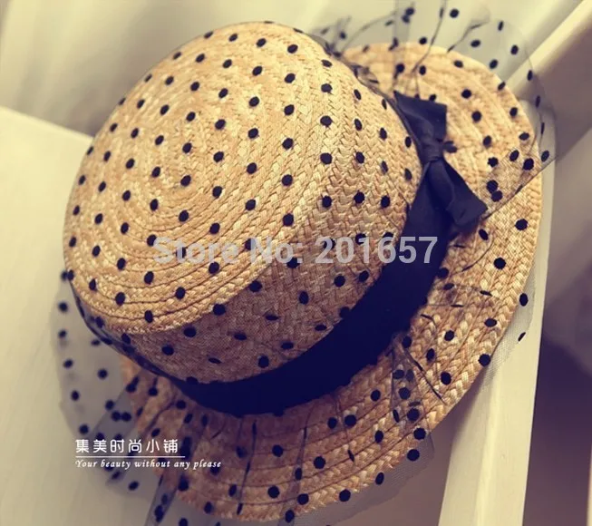 

Fashion Women Wide Large Brim Floppy bohemia Japan's sexy lace bow Sun Straw Hat Cap for adult 57cm