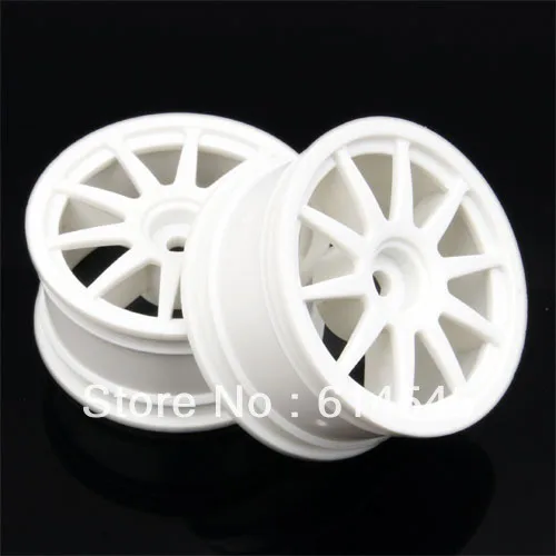 

4PCS RC 1:10 Racing Car On Road White 10 Spoke Wheel Rim For HSP HPI 910W