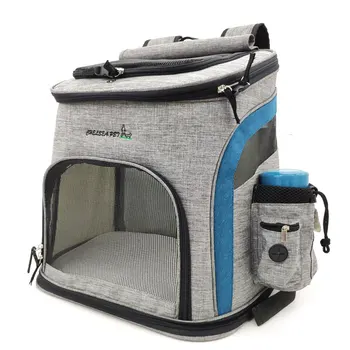 

Enlarged Pet Backpack Carrier Dog Solid Oxford Cloth Portable Cat Carrier Travel Breathable Foldable Yellow Portable Pet Cage