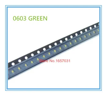 

1000pcs 0603 Green color SMD/SMT Super Bright lamp LED lights light-emitting diodes High quality