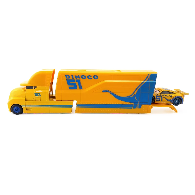 Disney Pixar Cars 3 Крус Рамирез Hauler & Dinoco 1:55 Diecast Игрушечная машина из сплава модель
