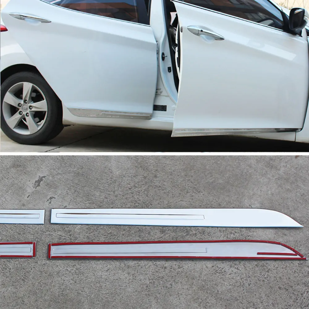 Stainless Steel Car Body Door Side Molding Trim For Hyundai Elantra AD