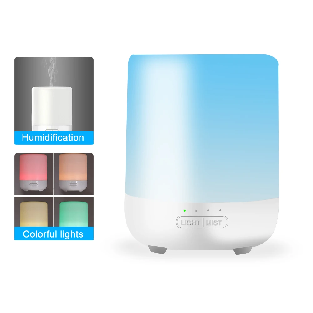 

200ML Mini Essential Oil Diffuser Air Humidifier Colorful Lights Aromatherapy Electric Ultrasonic Home Aroma Diffuser Mist Maker