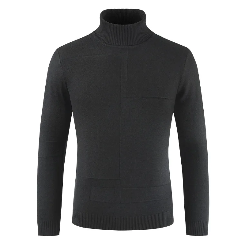 Alisister осень зима для мужчин свитер водолазка сплошной цвет повседневное s Slim Fit бренд вязаный Пуловеры для женщин Pull Homme - Цвет: XZ01998