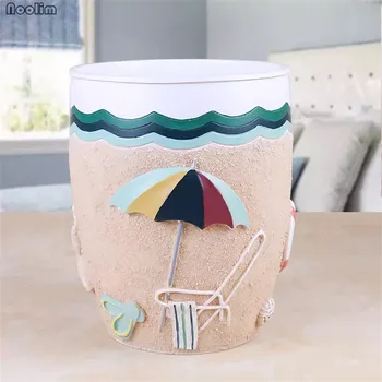 

Europe Style Retro Luxury Trash Can Home Office Desktop Organizer Storage Box Lidless Rubbish Bin Bucket Home Bathroom Supplies