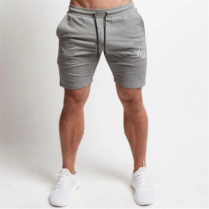 

Summer Men Shorts New Gyms Fitness Exercise Men's Shorts 2018 Men s Fashion Tide Brand Casual Embroidery Cotton Mens Shorts