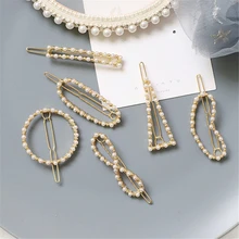 Женская мода геометрические круглые заколки для волос Imitiation шпильки с жемчугом заколки для волос Прическа Дизайн укладки аксессуары для парикмахерских инструментов