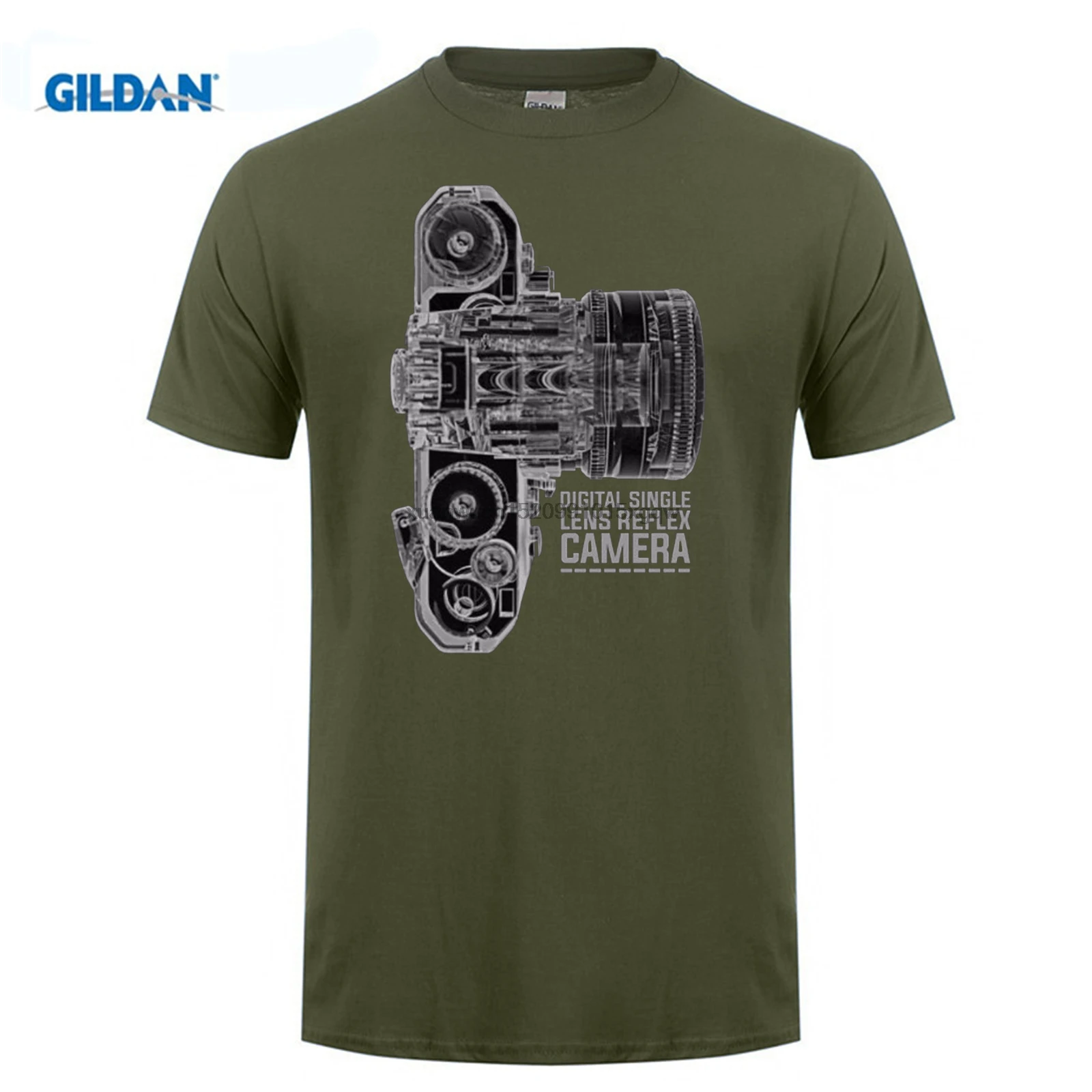 GILDAN Brand Clothing 100% Cotton Short Sleeve Summer T Shirt Camera ...