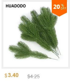 HUADODO 10 шт. Зеленые искусственные сосновые иголки искусственные растения, ненастоящие цветы для ручной работы DIY рождественские украшения для дома