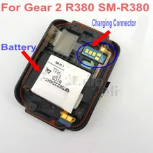 Черный R380 задняя крышка корпус задний Чехол с зарядным разъемом и R380 батарея для samsung gear 2 R380 SM-R380