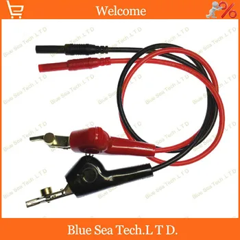 

1 Pair 0.5M multimeter thorn line clip test leads puncture clamps with socket for car repair Free Shipping