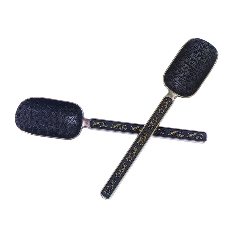 1PC  Tea Leaves Chinese Tea Spoons Copper Tea Scoop Spoon Chooser Quality Chinese Kongfu Tea Accessories Tools Holder High