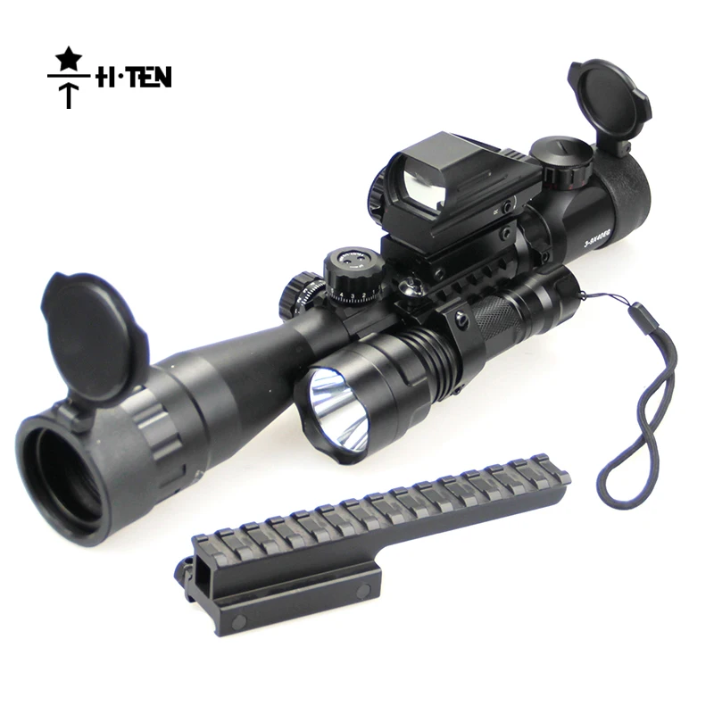 HTEN 3 9X40EG Tactical Optics Scope with Multi function