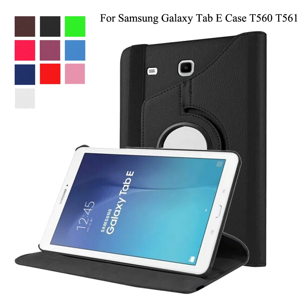 Чехол для Samsung Galaxy Tab E 9 6 T560 T561 SM-T560 SM-T561 планшет 360 Вращающаяся подставка