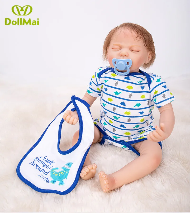 Dollmai последняя новинка 53 см 21 &quotсиликоновая кукла Bebe Кукла Reborn Реалистичная
