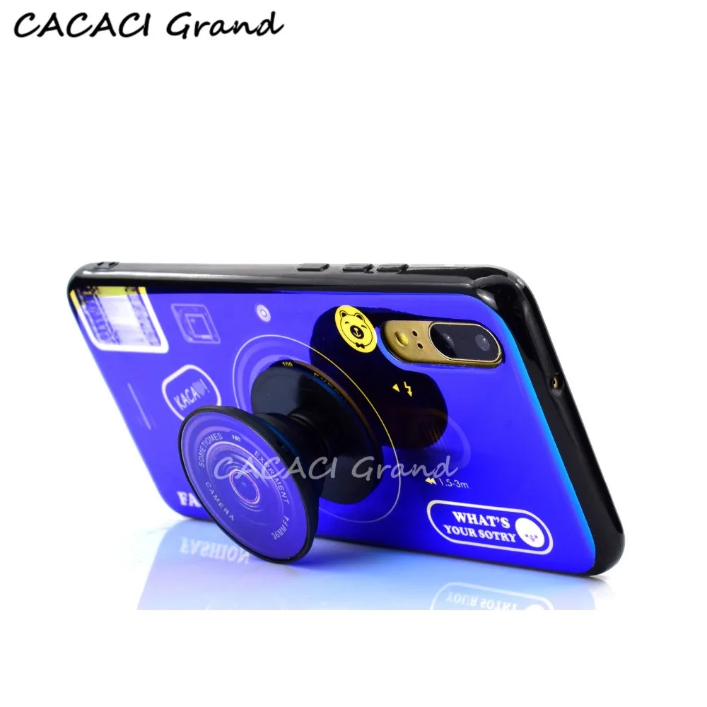 3D Camera case for huawei P30 Pro P20 Lite P9 P10 lite Plus P Smart Nova 4 3i 3 retro soft tpu cover coque Lanyard stand holder