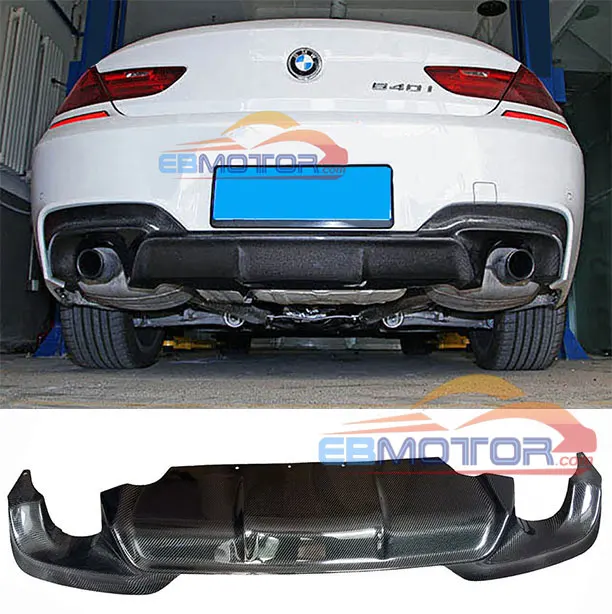 Задний диффузор из настоящего углеродного волокна для BMW F06 F12 F13 Grand Coupe 640i M Sport