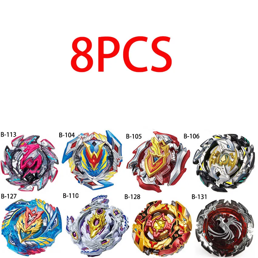 8pcs Топы Beyblade Burst набор игрушек Beyblades Арена Bayblade металлический гироскоп с пусковым устройством спиннинг Топ Bey Blade игрушки - Цвет: 8pcs