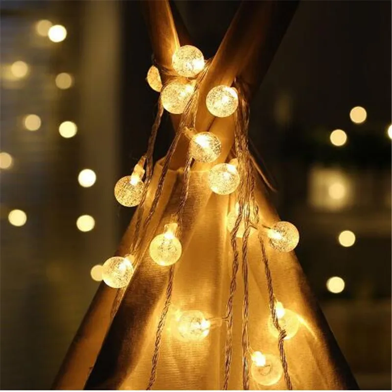 7.5M 50 festoon Led globe bulb led string lights outdoor waterproof led Crystal ball string garland party wedding Backyard Patio